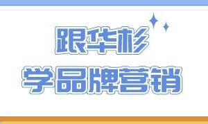 跟华杉《学品牌营销》从零开始，打造一个超级品牌